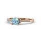 1 - Enlai Aquamarine and Diamond Engagement Ring 
