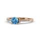 1 - Enlai Blue Topaz and Diamond Engagement Ring 