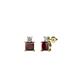 1 - Sera Red Garnet and Diamond Two Stone Stud Earrings 