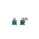 1 - Sera London Blue Topaz and Diamond Two Stone Stud Earrings 