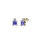 1 - Sera Tanzanite and Diamond Two Stone Stud Earrings 
