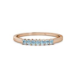 Evia Princess Cut Aquamarine Stone Wedding Band Princess Cut Aquamarine Stone Womens Wedding Band Stackable ctw K Rose Gold