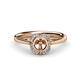 1 - Myrna Semi Mount Halo Engagement Ring 