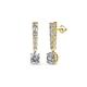 1 - Zera Oval Shape 6x4 mm Diamond Journey Dangling Earrings 