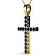2 - Aja Blue Sapphire Cross Pendant 