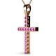2 - Aja Pink Sapphire Cross Pendant 