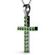 2 - Aja Green Garnet Cross Pendant 