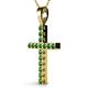 2 - Aja Green Garnet Cross Pendant 
