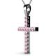 2 - Aja Pink Tourmaline Cross Pendant 