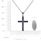 4 - Aja Blue Sapphire Cross Pendant 