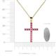 4 - Aja Pink Sapphire Cross Pendant 