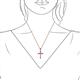 3 - Aja Pink Sapphire Cross Pendant 