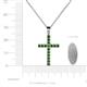 4 - Aja Green Garnet Cross Pendant 