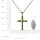 4 - Aja Green Garnet Cross Pendant 
