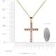 4 - Aja Pink Tourmaline Cross Pendant 