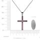 4 - Aja Rhodolite Garnet Cross Pendant 