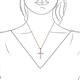 3 - Aja White Sapphire Cross Pendant 