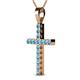 2 - Aja Blue Topaz Cross Pendant 