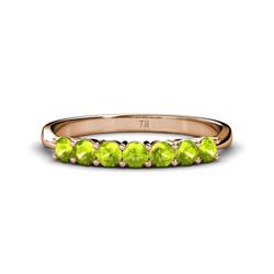 Reina Peridot Stone Wedding Band Peridot Stone Womens Wedding Band Stackable ctw K Rose Gold