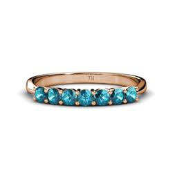 Reina Blue Diamond Stone Wedding Band Blue Diamond Stone Womens Wedding Band Stackable ctw K Rose Gold