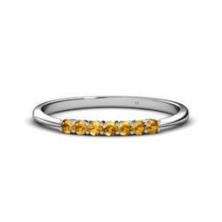 Reina Citrine Stone Wedding Band Citrine Stone Womens Wedding Band Stackable ctw K White Gold