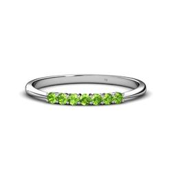 Reina Peridot Stone Wedding Band Peridot Stone Womens Wedding Band Stackable ctw K White Gold
