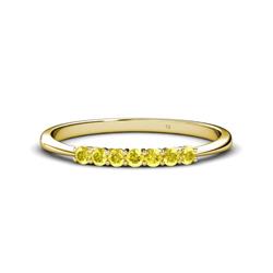 Reina Yellow Sapphire Stone Wedding Band Yellow Sapphire Stone Womens Wedding Band Stackable ctw K Yellow Gold