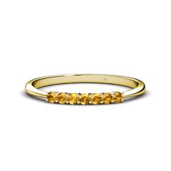 Reina Citrine Stone Wedding Band Citrine Stone Womens Wedding Band Stackable ctw K Yellow Gold
