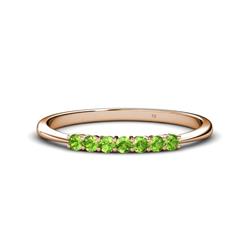 Reina Peridot Stone Wedding Band Peridot Stone Womens Wedding Band Stackable ctw K Rose Gold