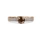 1 - Aurum Smoky Quartz and Diamond Double Row Bridal Set Ring 