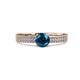 1 - Aurum 1.70 ctw Blue Diamond Accented Natural Diamonds Double Row Bridal Set Ring  