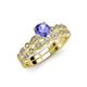 3 - Siena Tanzanite and Diamond Marquise and Dot Bridal Set Ring 