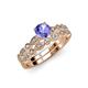 3 - Siena Tanzanite and Diamond Marquise and Dot Bridal Set Ring 