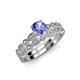 3 - Siena Tanzanite and Diamond Marquise and Dot Bridal Set Ring 