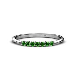 Reina Green Garnet Stone Wedding Band Green Garnet Stone Womens Wedding Band Stackable ctw K White Gold