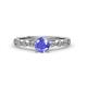 1 - Siena Tanzanite and Diamond Marquise and Dot Bridal Set Ring 