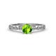 1 - Siena Peridot and Diamond Marquise and Dot Bridal Set Ring 