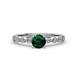 1 - Siena Emerald and Diamond Marquise and Dot Bridal Set Ring 