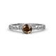 1 - Siena Smoky Quartz and Diamond Marquise and Dot Bridal Set Ring 