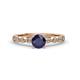 1 - Siena Blue Sapphire and Diamond Marquise and Dot Bridal Set Ring 