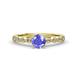 1 - Siena Tanzanite and Diamond Marquise and Dot Bridal Set Ring 