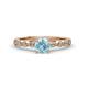 1 - Siena Aquamarine and Diamond Marquise and Dot Bridal Set Ring 