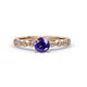 1 - Siena Iolite and Diamond Marquise and Dot Bridal Set Ring 