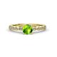 1 - Siena Peridot and Diamond Marquise and Dot Bridal Set Ring 