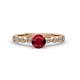 1 - Siena Ruby and Diamond Marquise and Dot Bridal Set Ring 