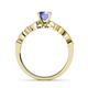 5 - Siena Tanzanite and Diamond Marquise and Dot Bridal Set Ring 