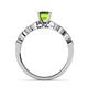 5 - Siena Peridot and Diamond Marquise and Dot Bridal Set Ring 