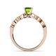 5 - Siena Peridot and Diamond Marquise and Dot Bridal Set Ring 