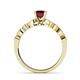 5 - Siena Ruby and Diamond Marquise and Dot Bridal Set Ring 