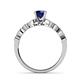 5 - Siena Blue Sapphire and Diamond Marquise and Dot Bridal Set Ring 